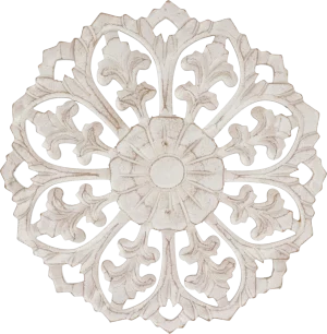 Mandala fakép 30x30 cm - fehér