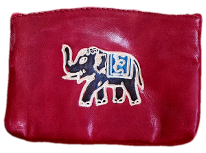 Kis bőr pénztárca - Piros