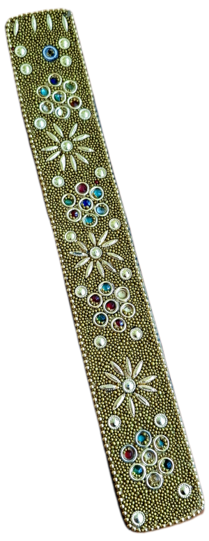 Gyöngyös füstölőtartó - Sárga