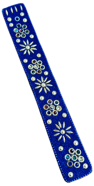 Gyöngyös füstölőtartó - Kék