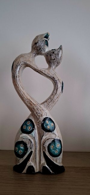 Csókolózó cicák - zöld